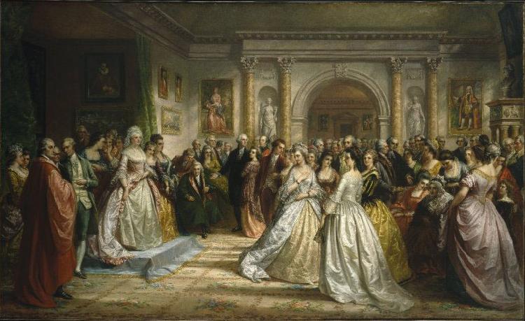 Daniel Huntington The Republican Court (Lady Washington's Reception Day) oil painting image